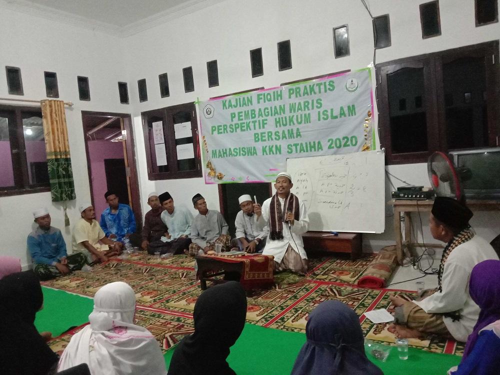 MAHASISWA KKN STAIHA SOSIALISASIKAN HUKUM  WARIS PERSPEKTIF ISLAM